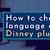 How to change language on Disney plus