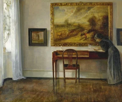 Interior with Painting painting Carl Vilhelm Holsoe