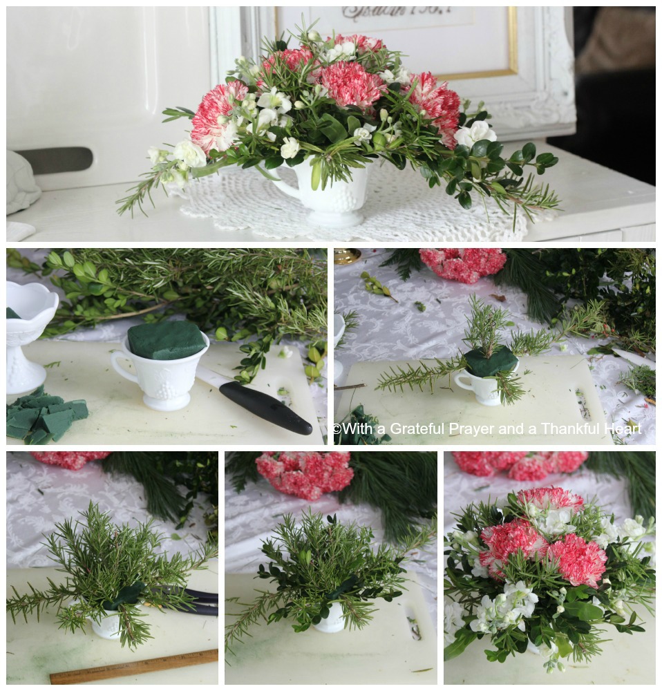 How to Make a Floral Christmas Centerpiece | Grateful ...