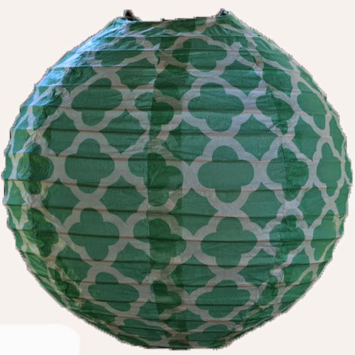 Green Mosaic Retro Pattern Paper Lantern, Mosaic, Green Mosaic Lantern, Green Retro Lantern, Patterned Lanterns