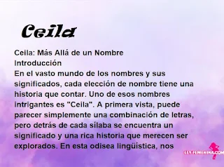 significado del nombre Ceila