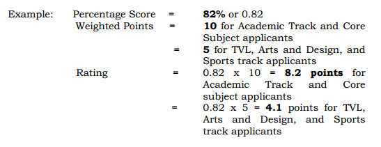 DepEd EPT Result Application Ranking Points