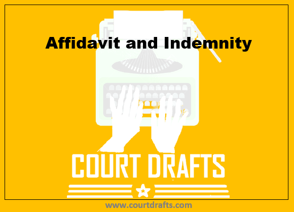 Affidavit And Indemnity