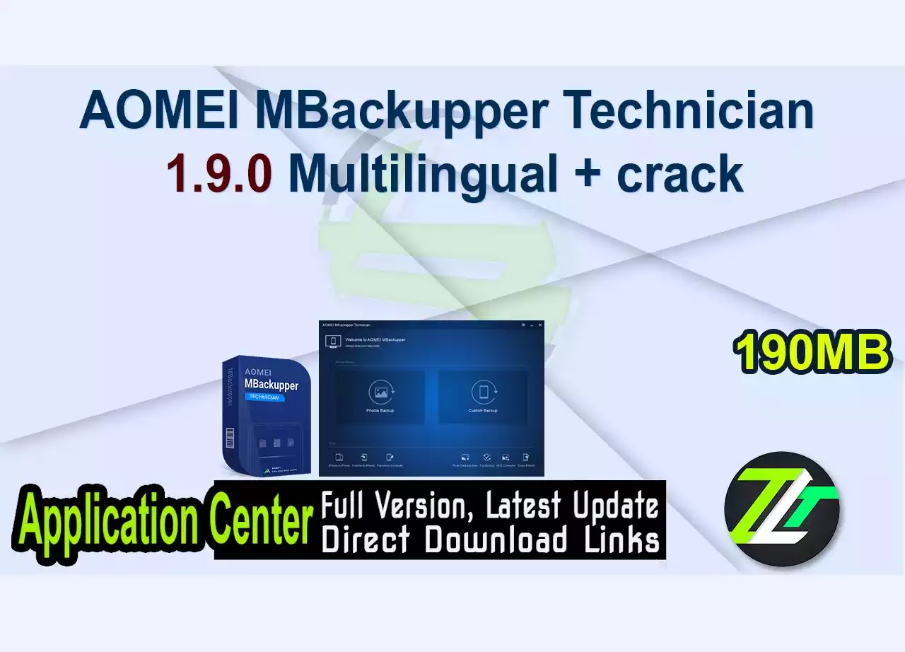AOMEI MBackupper Technician 1.9.0 Multilingual + crack