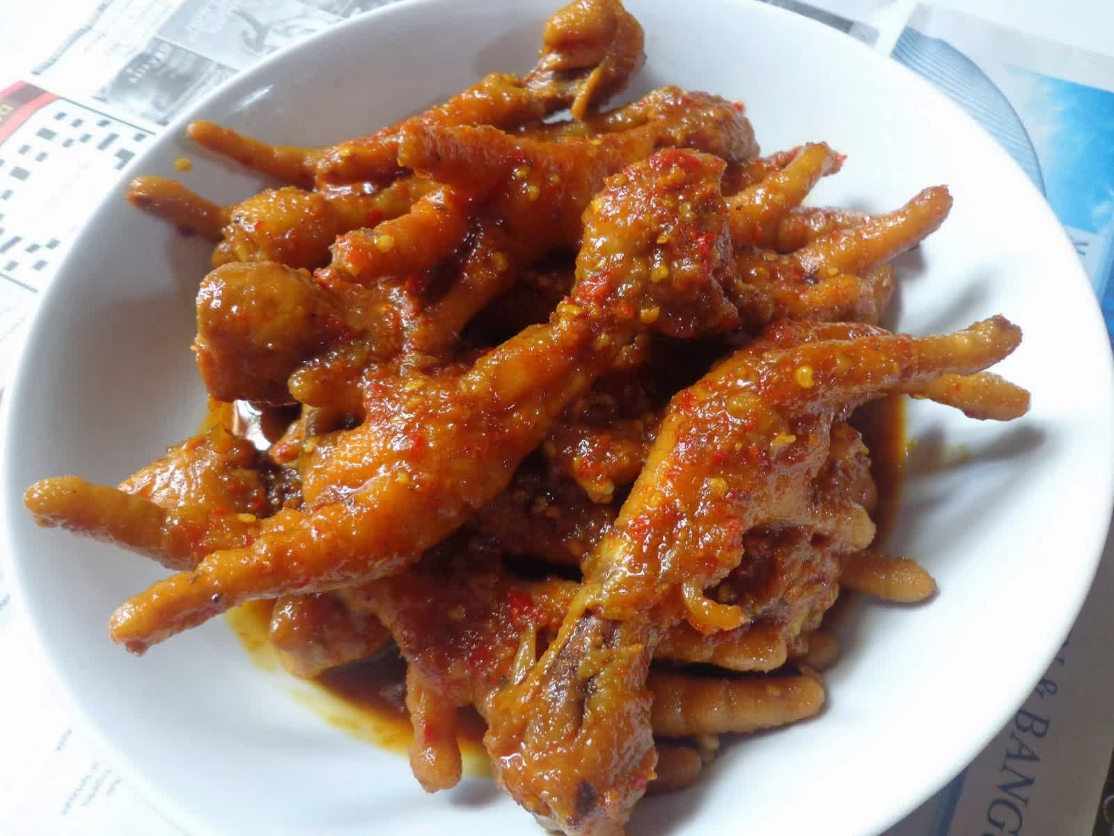 Resep Ceker  Ayam Mercon Pedas  Mantap