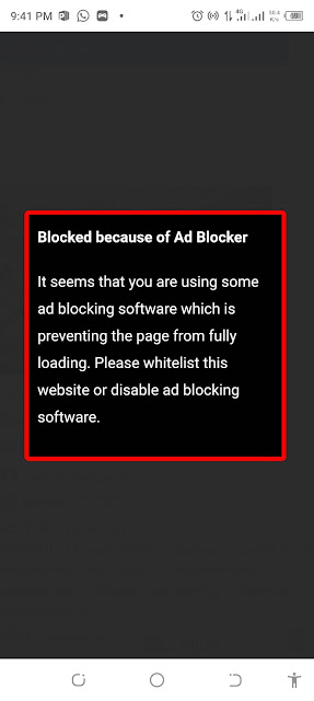 Anti AdBlock message