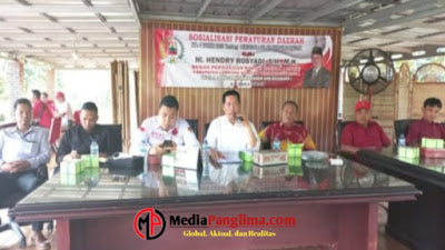 Ketua DPRD Lamsel Gelar Sosperda No 4 Tahun 2018