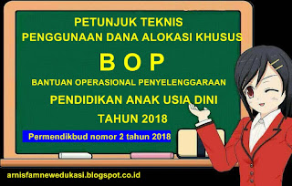 Petunjuk Teknis Penggunaan Dana Alokasi Khusus (DAK) Non Fisik BOP PAUD 