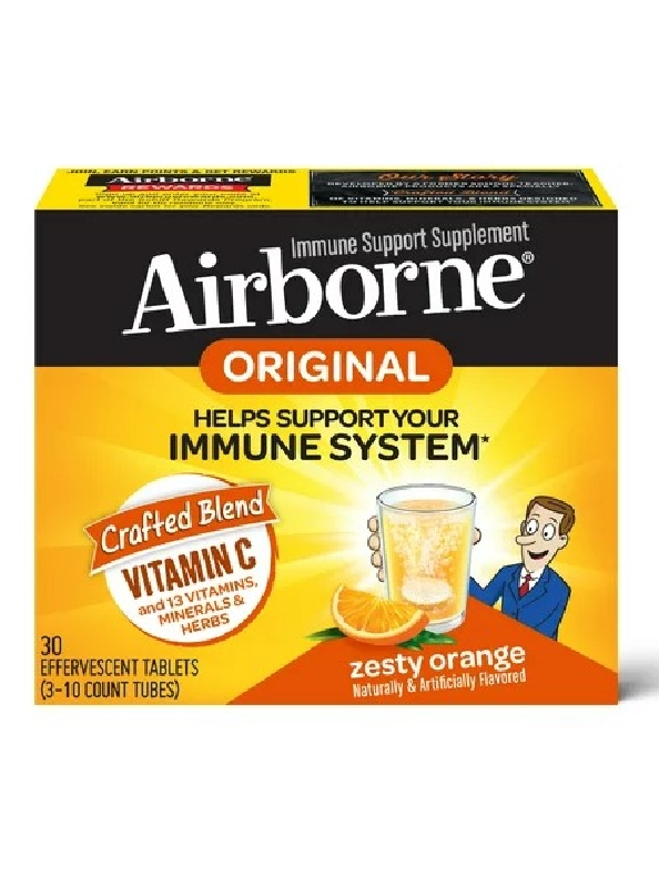 airborne维生素C泡腾片感冒药 airborne-vitamin-C-immune-support-antioxidants