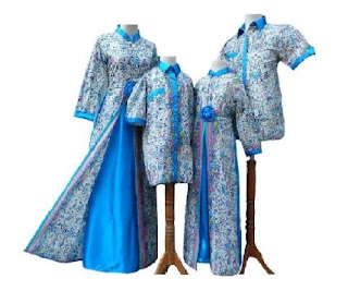 desain baju batik keluarga muslim