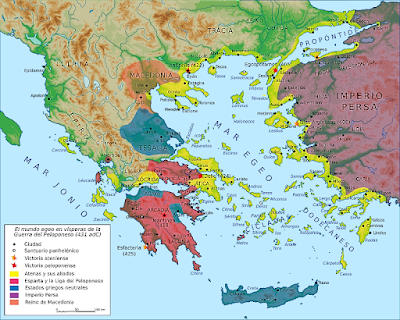 El mundo egeo en vísperas de la Guerra del Peloponeso (431 a.C.)