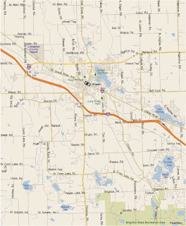 Map-Detroit, MI-Howell (Livingston County), MI City