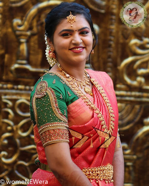 Vanki Styled Jeweled Blouse Design Vanki Styled Jeweled Blouse Design