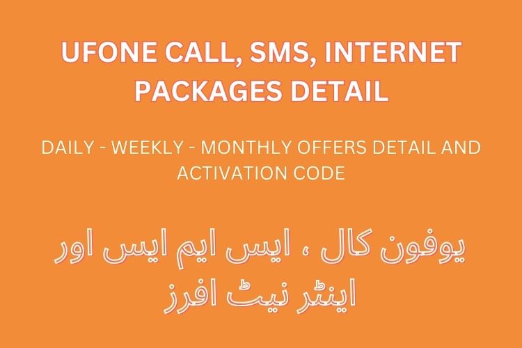 Ufone Call SMS and Internet Packages Daily-Weekly-Monthly