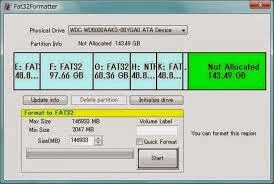 Fat32Formatter one.1  for freee pc software