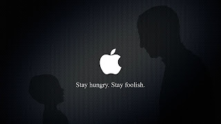 Stay Hungry Stay Footlish Steve Job Silhoutte Apple Logo HD Wallpaper