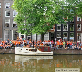 festa para recepcionar os jogadores de futebol da Holanda