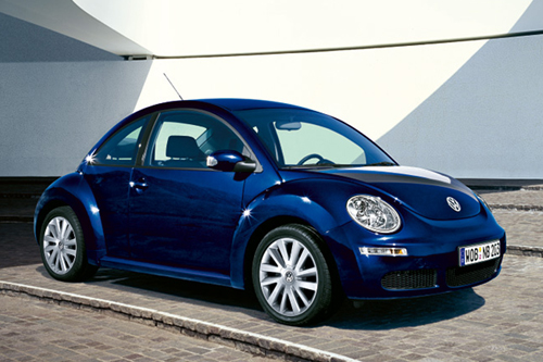 vw beetle. Blue Convertible V. W. Beetle