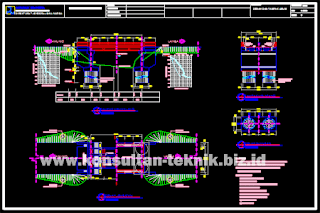 Gambar-Jembatan-Gelagar-Beton-Bertulang-Balok-T-Kelas-B-Bentang-12-Meter-Format-DWG-Autocad-01