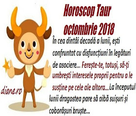 Horoscop Taur octombrie 2018