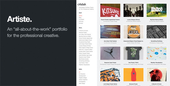 Artiste: Professional Portfolio WordPress Theme - Portfolio Creative
