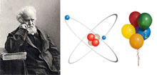 Jules Cesar Janssen diperoleh bukti pertama helium. Diagram dari atom helium. Hanya ada dua elektron yang mengorbit inti helium itu. Ballons helium yang lebih ringan dari udara.