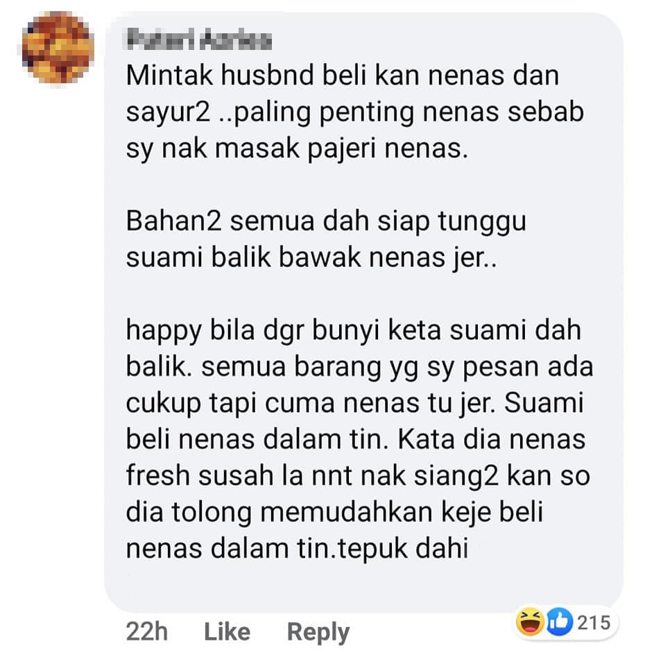 15 Gelagat Suami Beli Barang Dapur Sempena Kawalan 