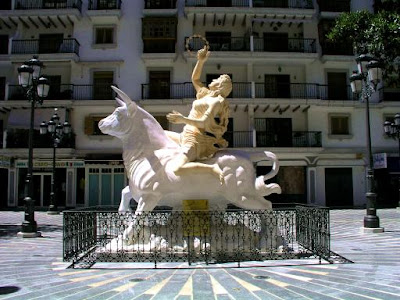 Sculpture Zeus on The Statue Of Zeus And Europa In Torremolinos