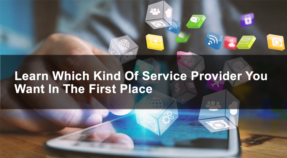 Learn which kind of service provider you want in the first place