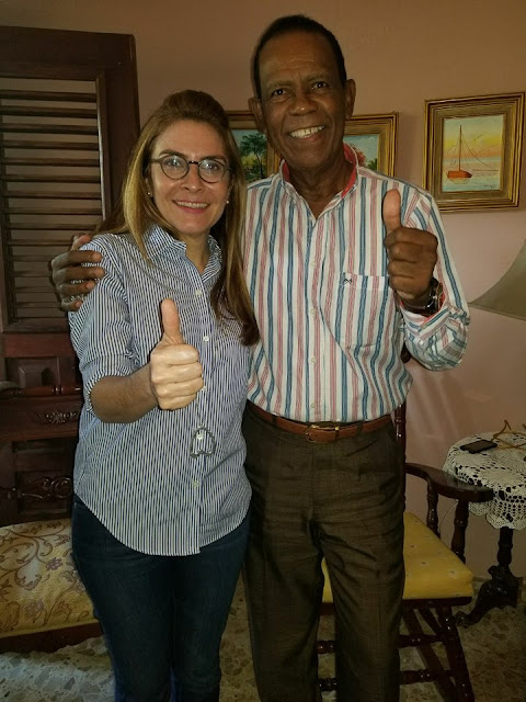 Carolina Mejía visita residencia del presidente del PRM en Barahona Ing. Montero Arias