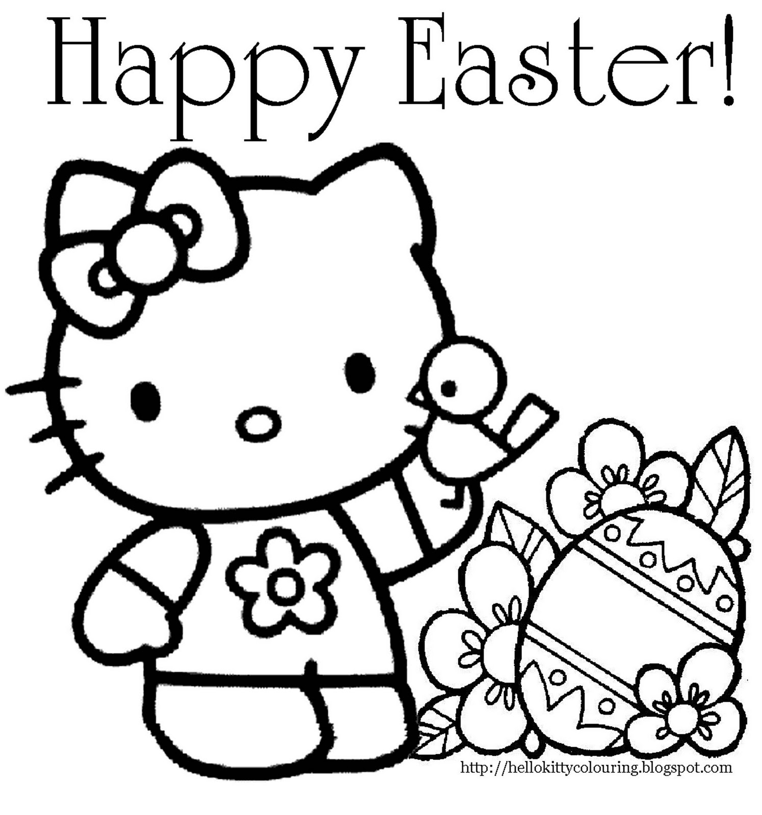 Download Interactive Magazine: HELLO KITTY EASTER COLORING PAGE