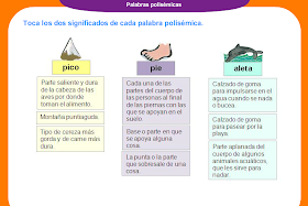 Resultado de imagen de PALABRAS POLISÉMICAS