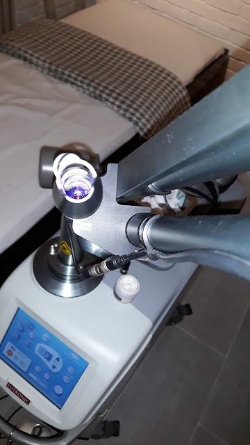 close up of laser machine