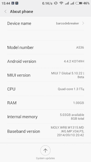 Install custom rom MIUI 7 in Lenovo A536