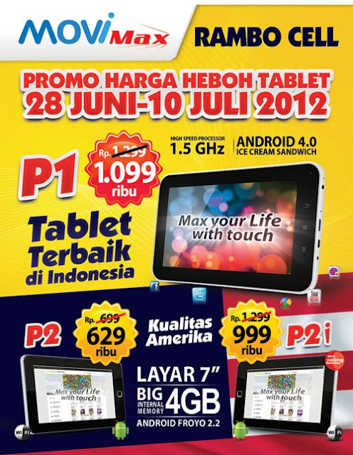 Promo Tablet Movi P1, P2, P2i ~ Ponsel HP
