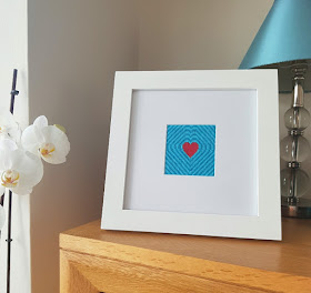 Heart cross-stitch - wedding gift