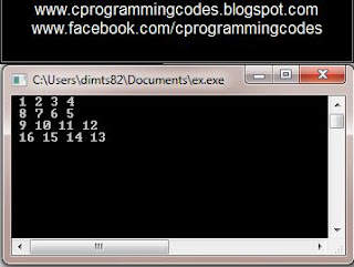 Output of Continuous Rhombus Number Pattern C Program