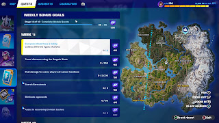 The quest list for Week 11 of Fortnite, Chapter 5, Season 1.