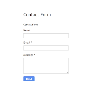 blogger contact form, default blogger contact form.