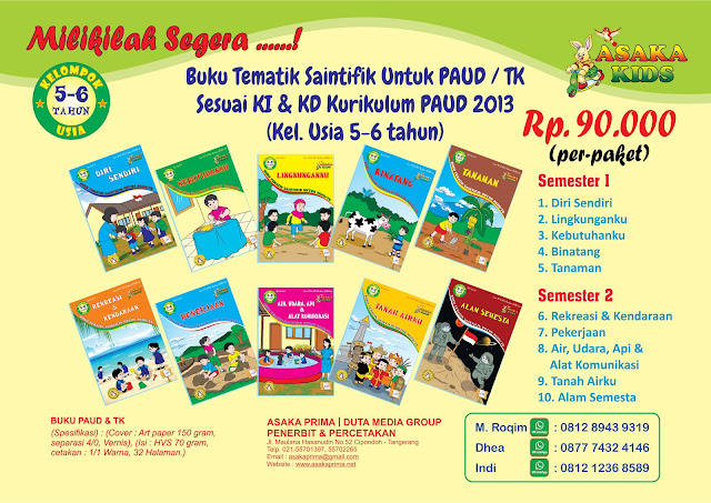 BUKU PAUD MURAH, BUKU TK MURAH ,BUKU TAMAN KANAK-KANAK,BUKU HIMPAUDI (Pendidikan Anak Usia Dini),BUKU TK dan PAUD,Beli Buku TK