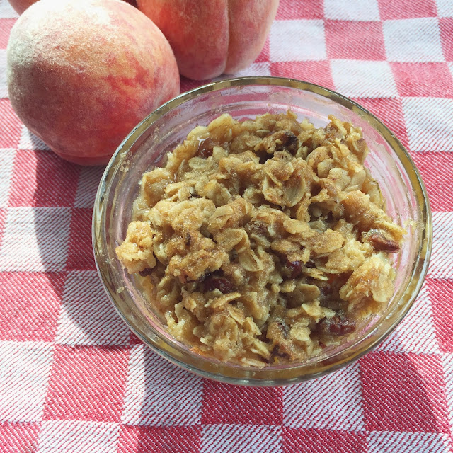 Peach Crisp, Summer, Dessert, Recipe