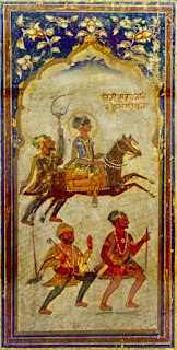 Guru Har Krishan'ın bir freski, yaklaşık. 1745