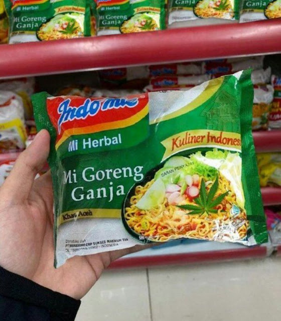 Ilustrasi kemasan Indomie varian ganja hoaks