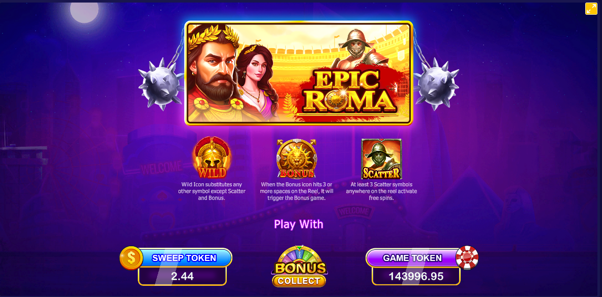 Online Casino Games | Epic Roma | Sweepstakes Casino