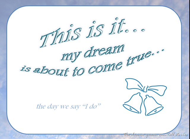 This POWERPOINT PRESENTATION included all the ideas I had for the wedding