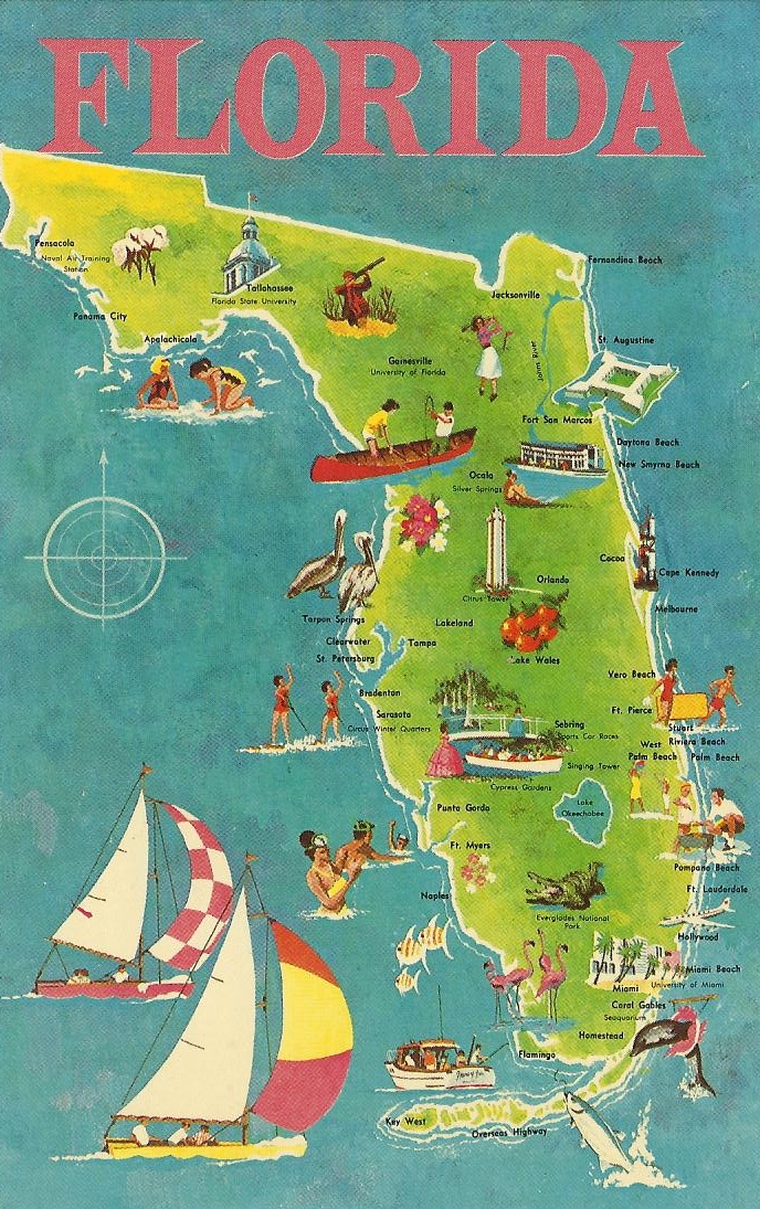 Vintage Travel Postcards: Florida