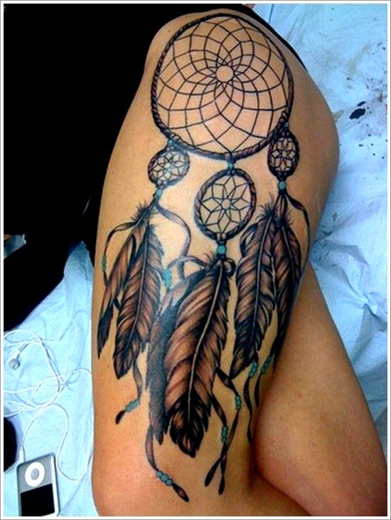 Feather Tattoos for Thigh, Black Miami Ink Feather Tattoos, Designs of feather on Women Thigh, Women, Parts.