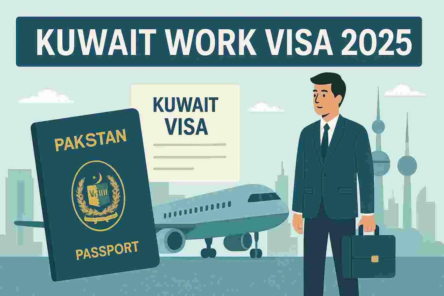 “Kuwait Work Visa 2025 guide with Pakistani passport and online apply info”