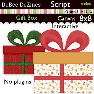 http://debeedezines.blogspot.com/2009/11/gift-box-script-freebie.html