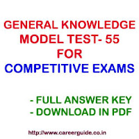 General Knowledge GK Sample Practice Test Paper - 55